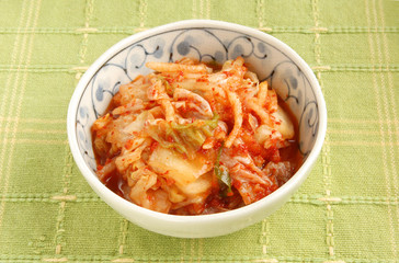 Korean Kimchi  in a  bowl 