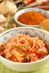 Korean Kimchi  in a  bowl 