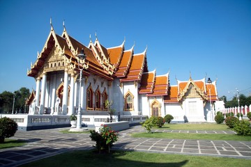 Naklejka premium Wat Benchamabophit, the Marble temple Bangkok.