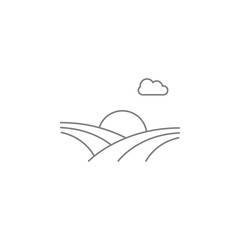 rural landscape icon. Web element. Premium quality graphic design. Signs symbols collection, simple icon for websites, web design, mobile app, info graphics