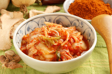 Korean Kimchi  in a  bowl 