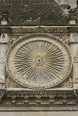 Fototapeta na wymiar clock detail on the Chartres Cathedral in Chartres France