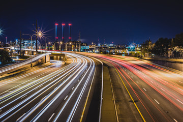 Highway at night