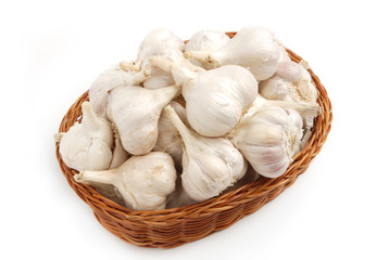 Garlic isolated on white background      