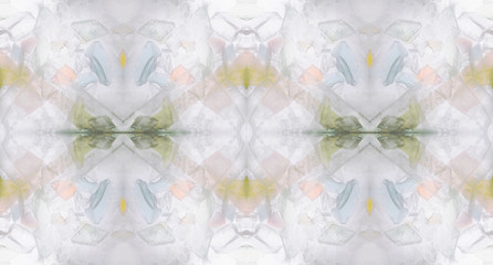 Transparent colored glasses seen through kaleidoscope viewfinder