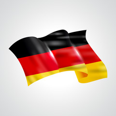 Germany flag. Flag of Germany. Bright Germany flag background. Abstract Germany ribbon vector.