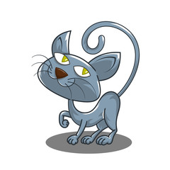 Cute Smile cat poses cartoon vector