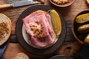 Making Corned Beef Sandwiches