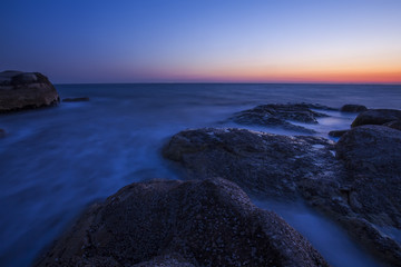 Fototapeta premium The evening scenery of the sea