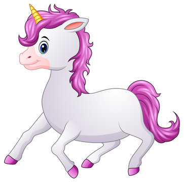 Cute unicorn cartoon