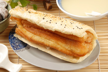 Chinese tradition food- clay oven rolls  and fried bread stick 