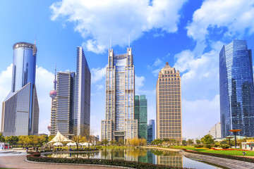 Fototapeta na wymiar City Building Shanghai Lujiazui