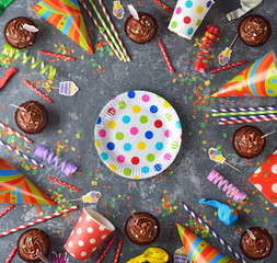Colorful accessories for children's parties