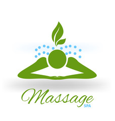 Massage green icon logo vector - 187418991