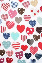 Valentine's day decoration. Many hearts for background