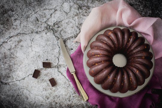 Triple chocolate bundt cake