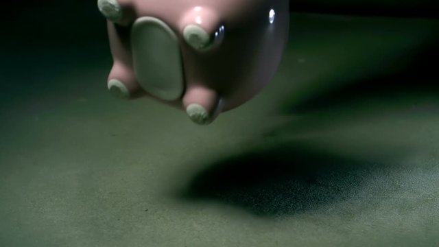 Piggy Bank Falls and Breaks Super Slow Motion 2000fps