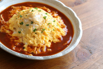 ふわとろオムライス　omelette with rice