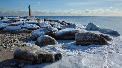 ice snow and sea