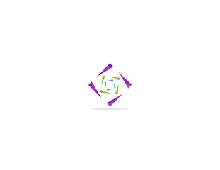 Square Focus Pixel Colorful Modern Logo