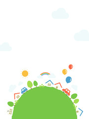 建物と空　背景