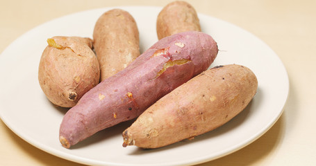 Sweet potato on plate