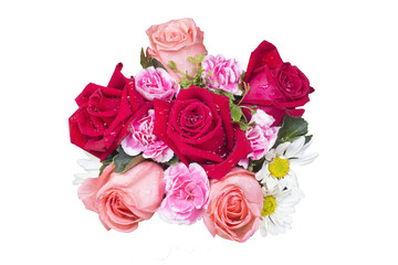 rose bouquet  isolated on white background