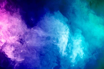 Peel and stick wall murals Smoke Colorful smoke clouds on dark background