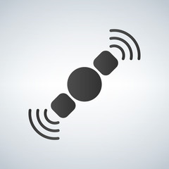 satellite icon vector illustration isolated on white