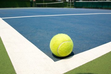 tennis ball on court