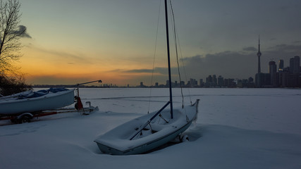 boat sunset