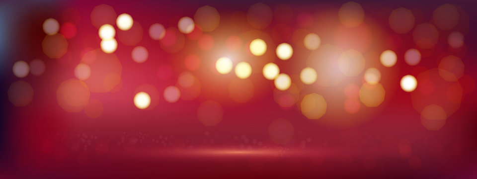 A luxury red bokeh vector image for Abstract background.