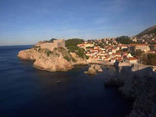 View of Dubrovnik Old town from the wall