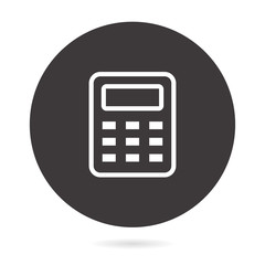 Calculator line vector icon.