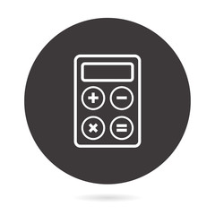 Calculator line vector icon.