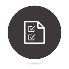 Checklist line vector icon.