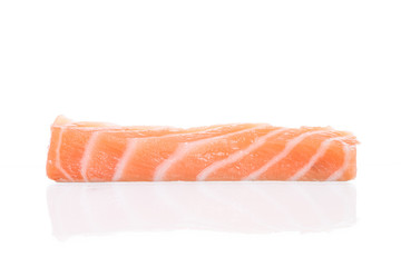 Fresh raw salmon fish isolated on a white