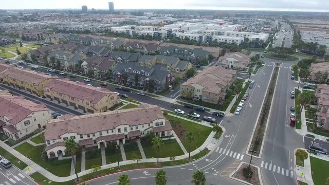 New Neighborhood Community Aerial View Flyover