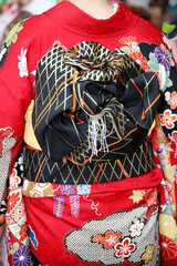 Naklejka premium 振袖