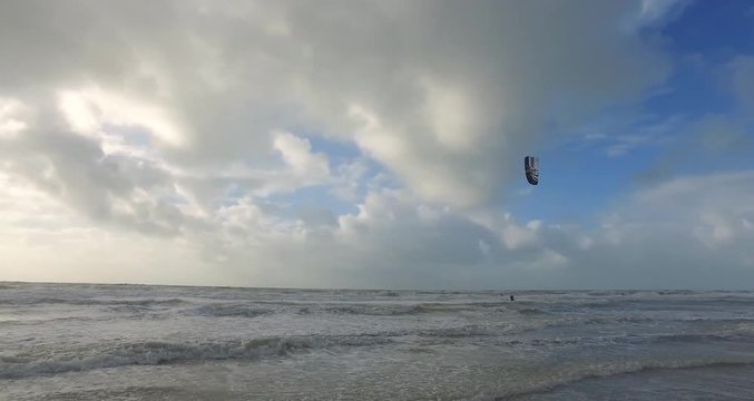 Kitesurf sur la plage de Quend-Plage