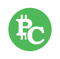 Cryptocurrency color icon (Bitcoin Cash) 