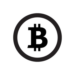 Obraz premium Bitcoin sign vector icon for internet money