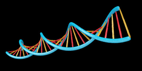 Modern DNA structure 3D rendering