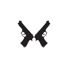 silhouette guns crest pistol black color magazine symbol 