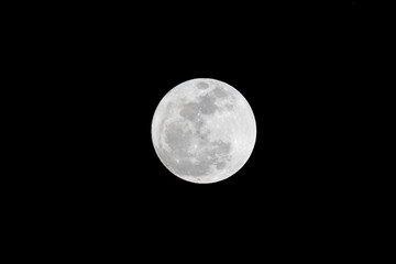 Full moon in dark night.