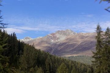 Mountains in the Western Rhaetian Alps in Switzerland