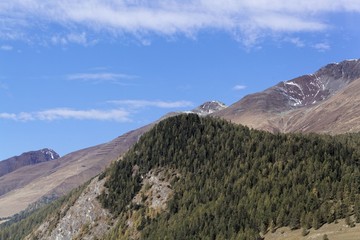 Mountains in the Western Rhaetian Alps in Switzerland