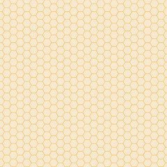 Abstract yellow hexagon pattern background. Honeycomb texture.