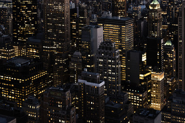 Fototapeta na wymiar Night skyline of New York City.
