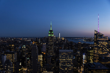 Fototapeta premium Night skyline of New York City.